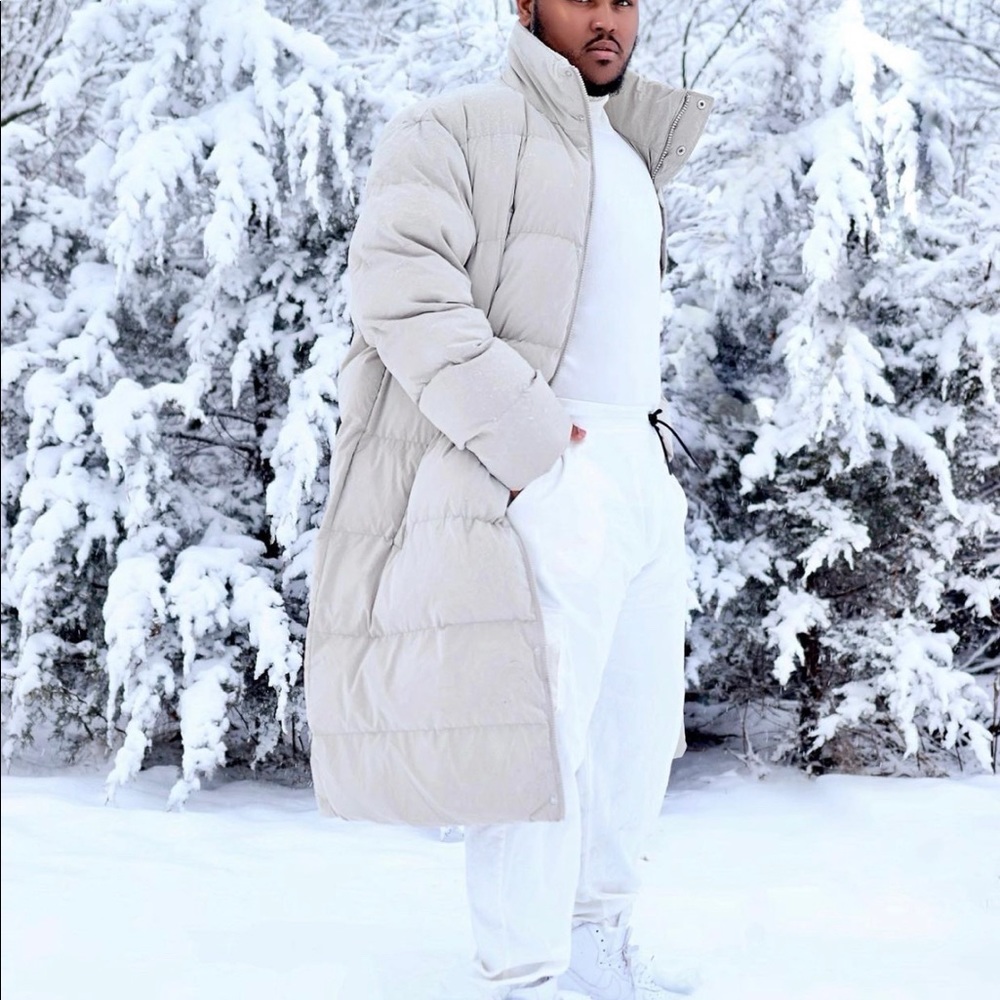 Plus Soft Sheen Longline Puffer Jacket